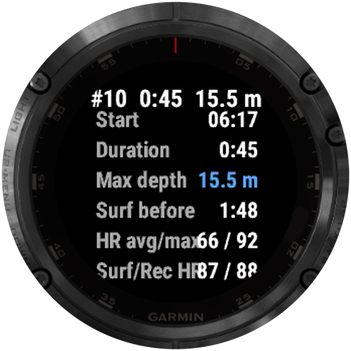 Dive stats